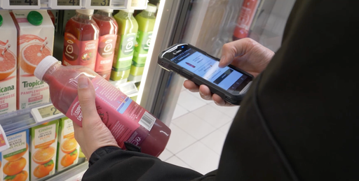Mobile app being used to scan a product
