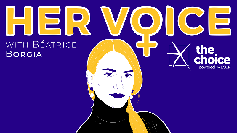 Illustration of Beatrice Borgia for Her Voice podcast season two