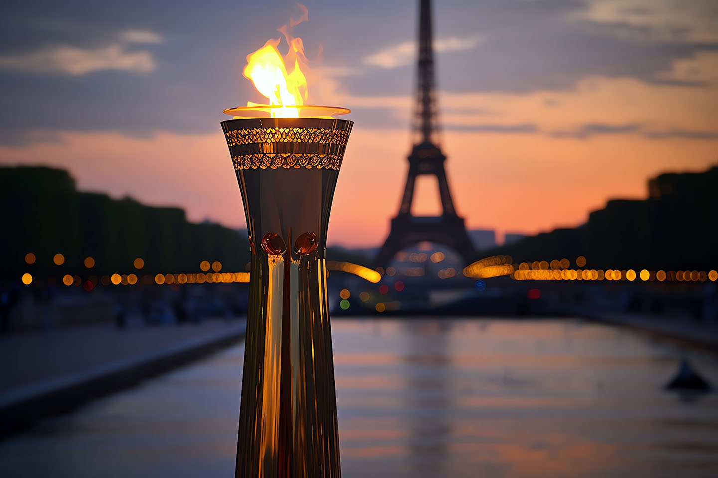Olympic flame, AI generated, ©Frédéric Prochasson / Adobe Stock