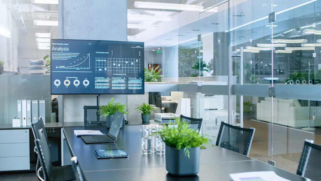 Modern empty meeting room.