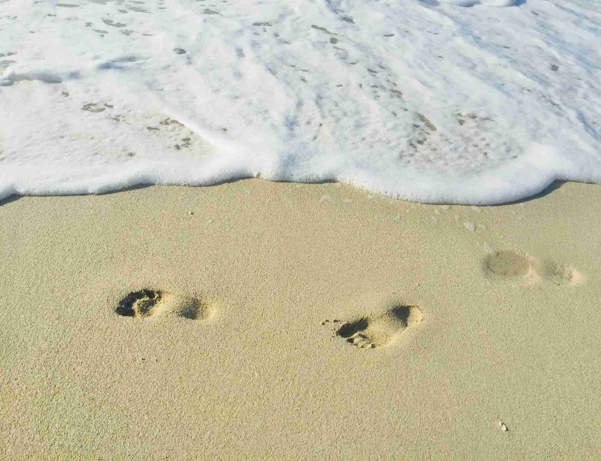 Footprints in the sand